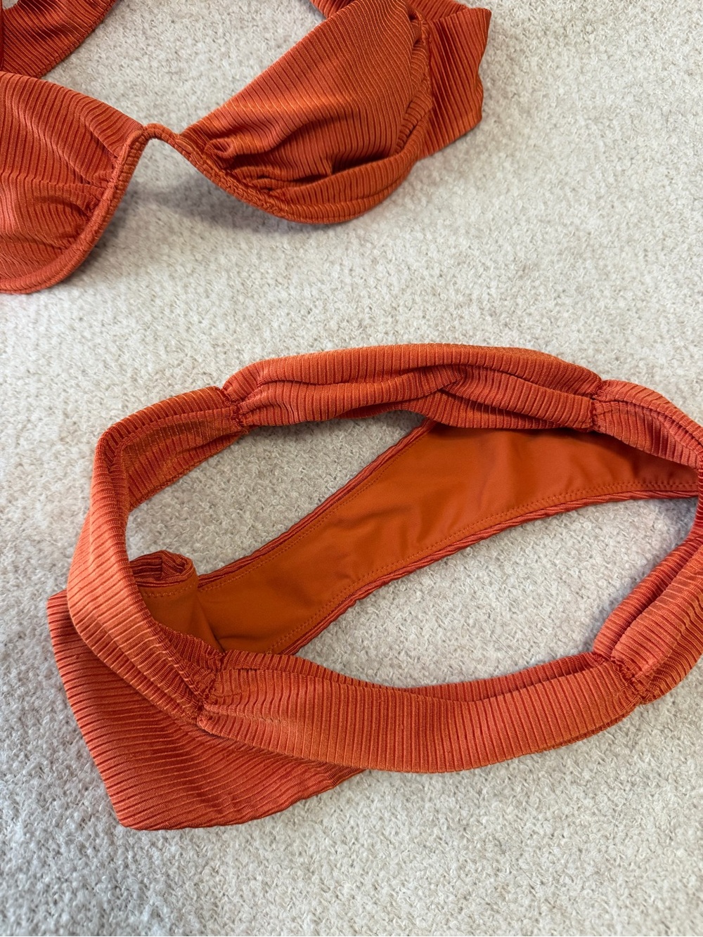 Bydee Rust Ribbed Underwire Bikini Set - Picture 6 of 15